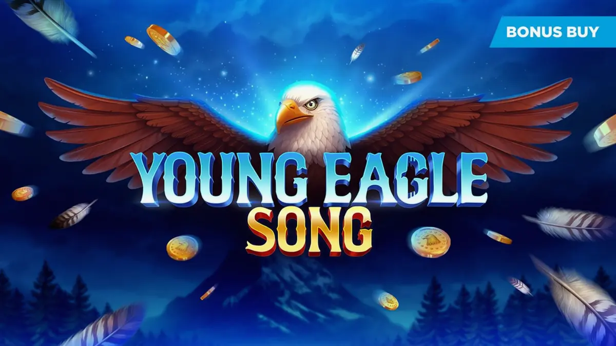 Pemandangan alam liar Amerika Utara dalam slot Young Eagle Song